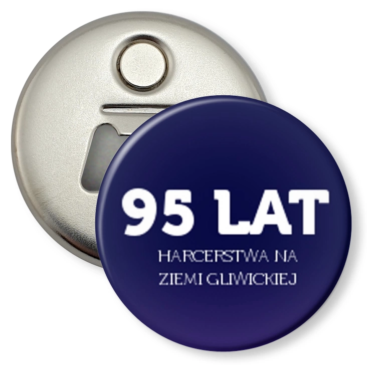 przypinka otwieracz-magnes Hufiec Ziemi Gliwickiej