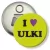 Przypinka otwieracz-magnes I love Ulki
