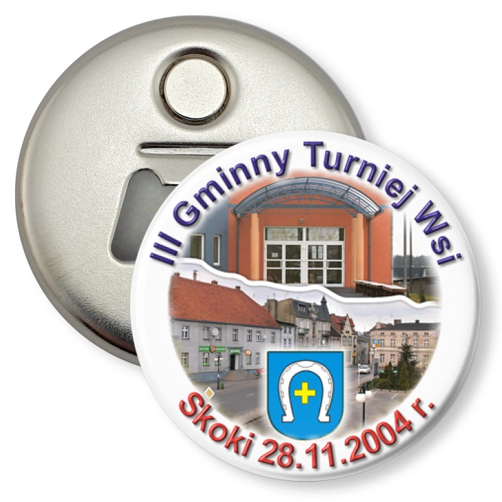 przypinka otwieracz-magnes III Gminny Turniej Wsi