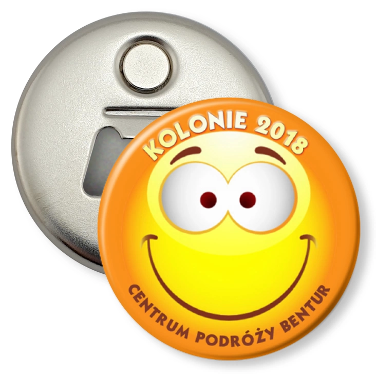 przypinka otwieracz-magnes Kolonie 2018