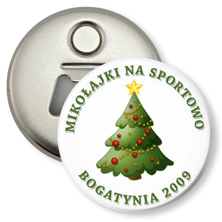 przypinka otwieracz-magnes Mikołajki Bogatynia A