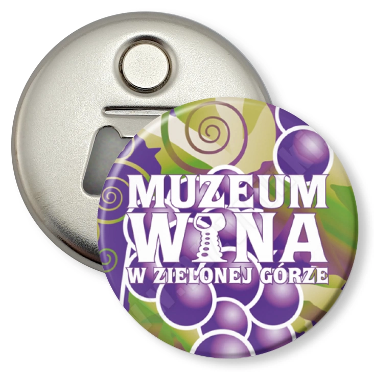 przypinka otwieracz-magnes Muzeum Ziemi Lubuskiej