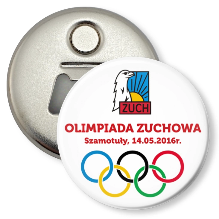 przypinka otwieracz-magnes Olimpiada Zuchowa