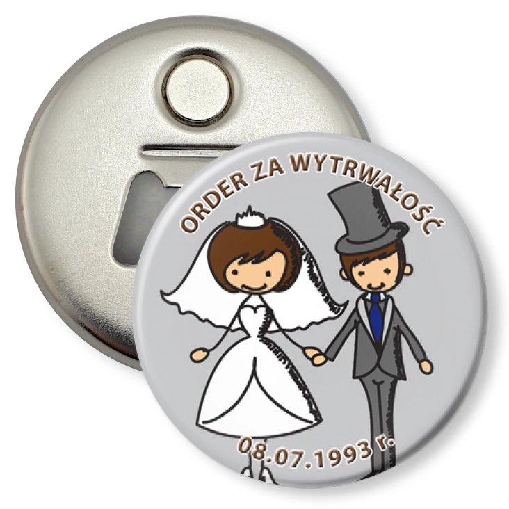 przypinka otwieracz-magnes Order za wytrwałość