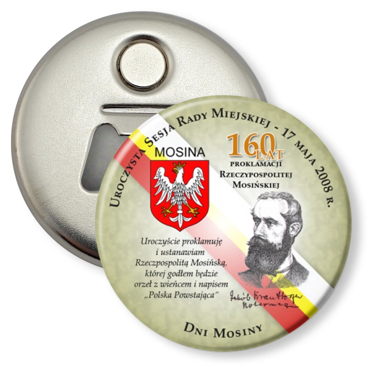 przypinka otwieracz-magnes Uroczysta Sesja Rady Miejskiej