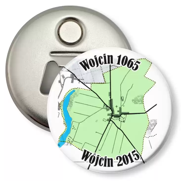 przypinka otwieracz-magnes Wójcin 2015