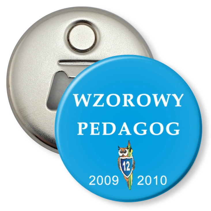 przypinka otwieracz-magnes Wzorowy Pedagog