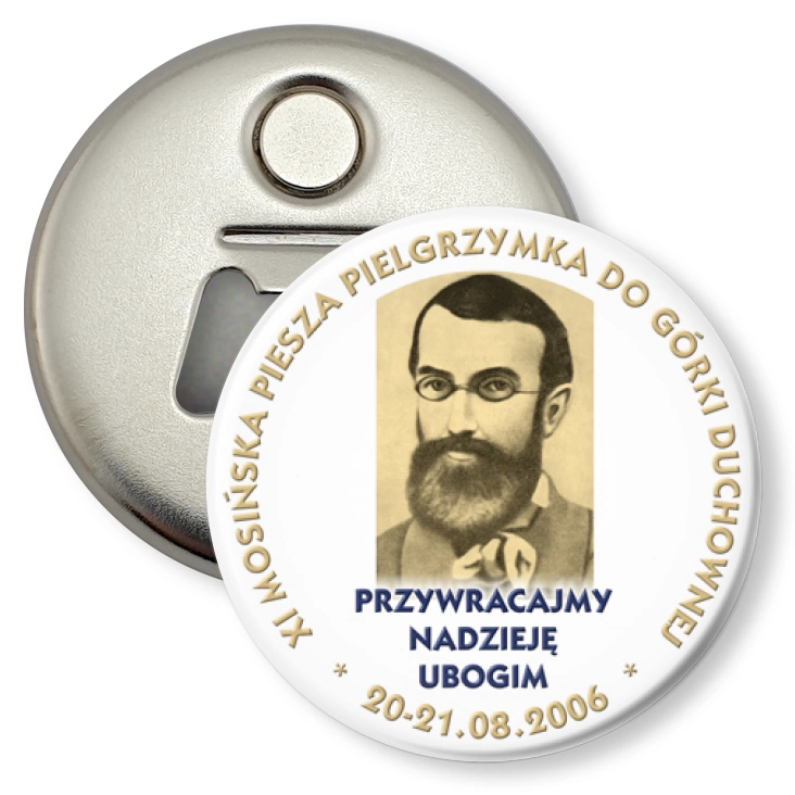 przypinka otwieracz-magnes XI Mosińska Pielgrzymka do Górki Duchownej
