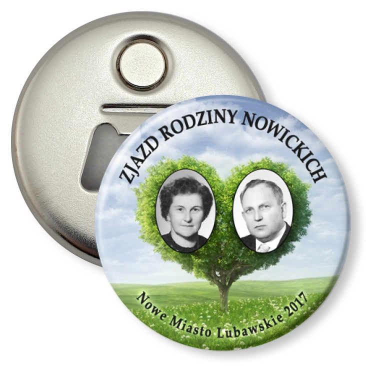 przypinka otwieracz-magnes Zajazd Rodziny Nowickich