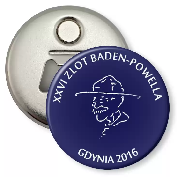 przypinka otwieracz-magnes Zlot Baden-Powella