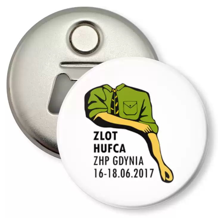 przypinka otwieracz-magnes Zlot Hufca ZHP Gdynia