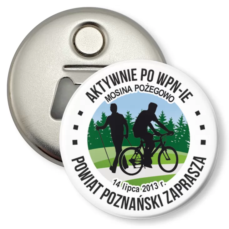 przypinka otwieracz-magnes Aktywnie po WPN-ie