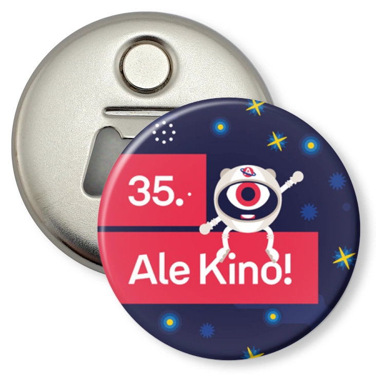 przypinka otwieracz-magnes Ale kino! 2017