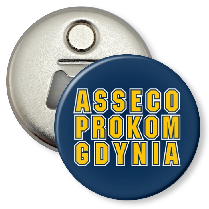 przypinka otwieracz-magnes Asseco Prokom Gdynia B