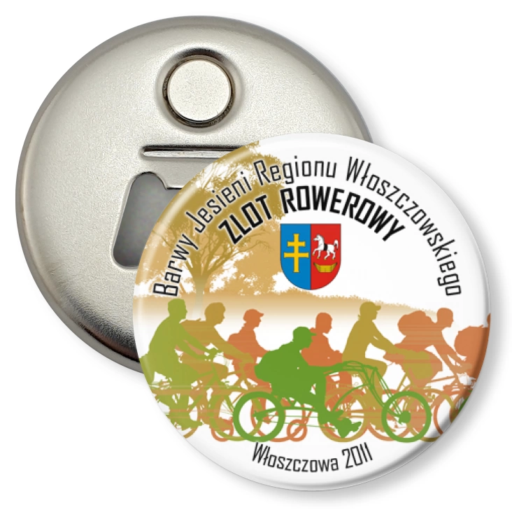 przypinka otwieracz-magnes Barwy Jesieni Regionu Włoszczowskiego 2011