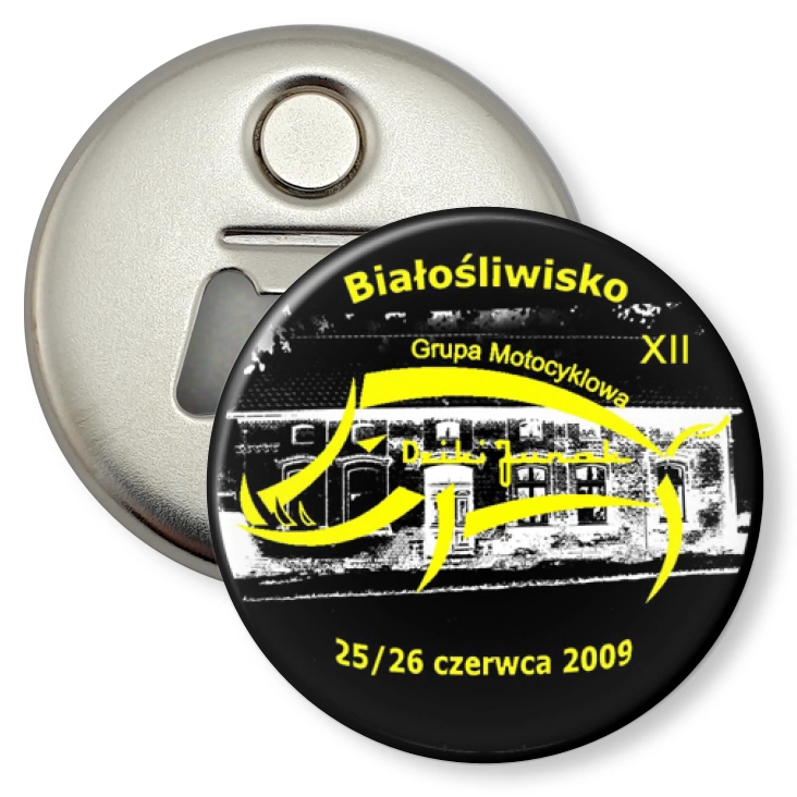 przypinka otwieracz-magnes Białośliwsko