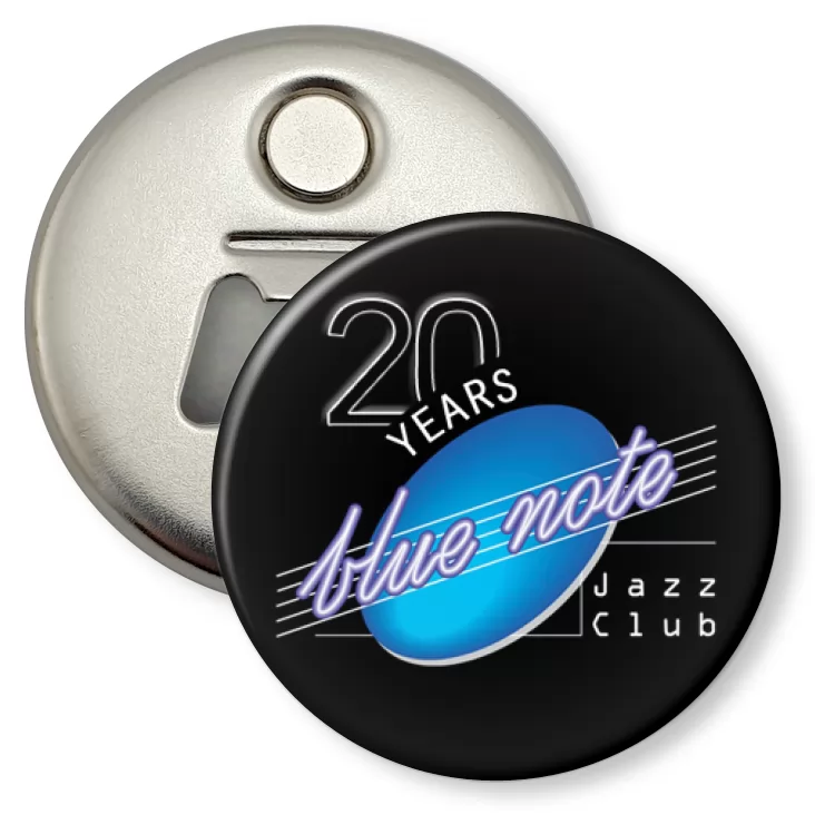 przypinka otwieracz-magnes Blue Note Jazz Club