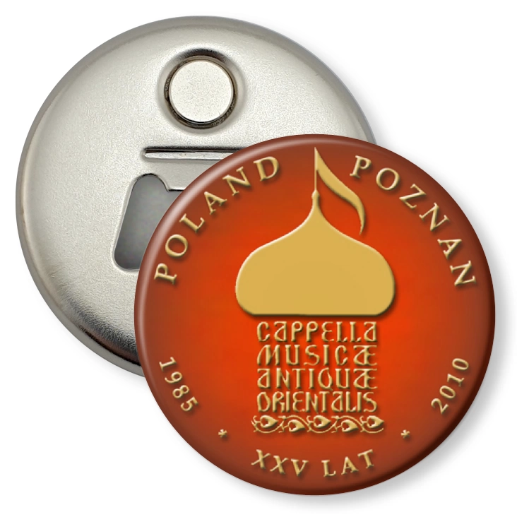 przypinka otwieracz-magnes Capella Musiqae Antiquae Orientalis