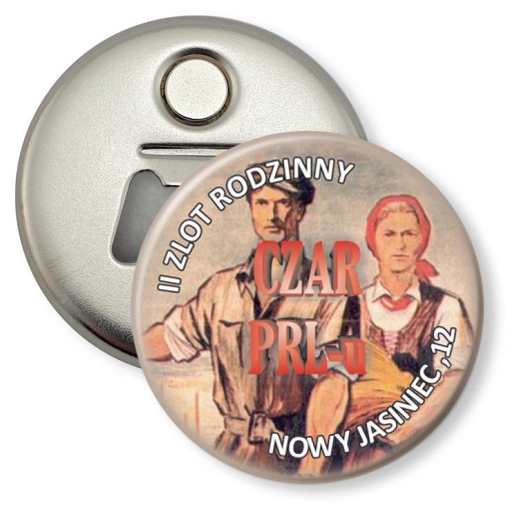 przypinka otwieracz-magnes Czar PRL-u