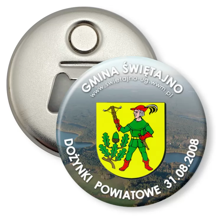 przypinka otwieracz-magnes Dożynki Powiatowe - Świętajno