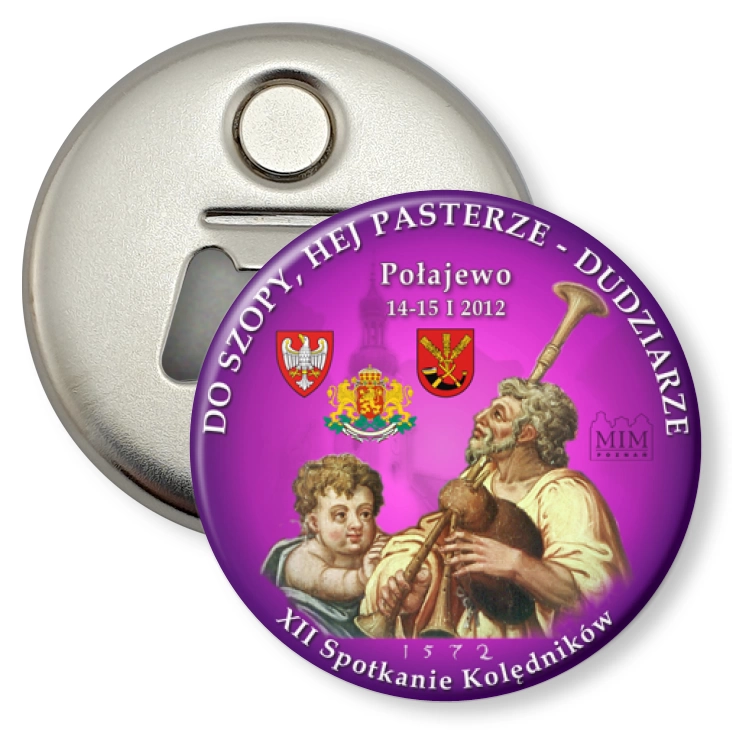 przypinka otwieracz-magnes Dudziarze 2012