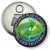 Przypinka otwieracz-magnes Globetrotter