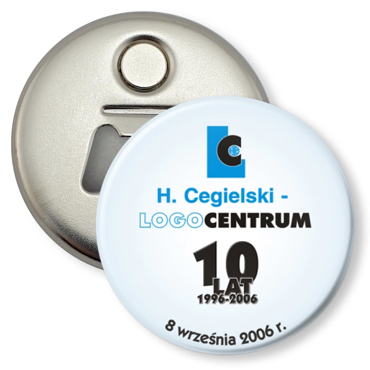 przypinka otwieracz-magnes H. Cegielski - LOGO CENTRUM