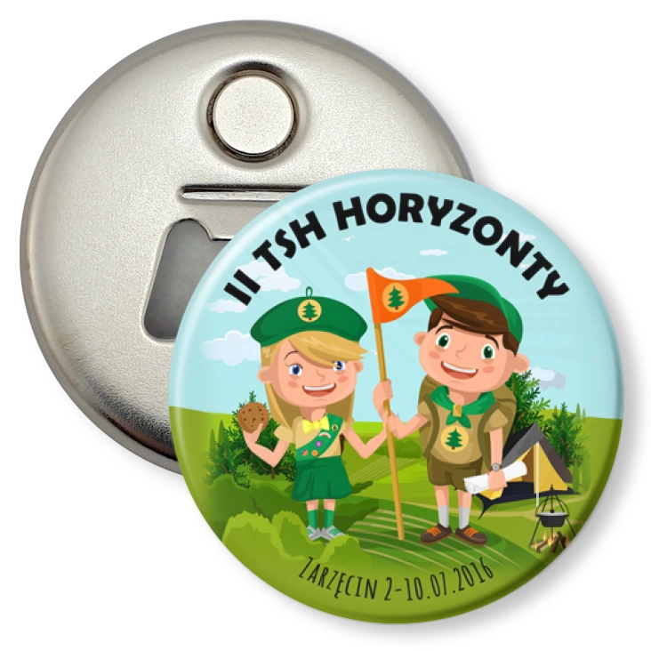 przypinka otwieracz-magnes II TSH Horyzonty