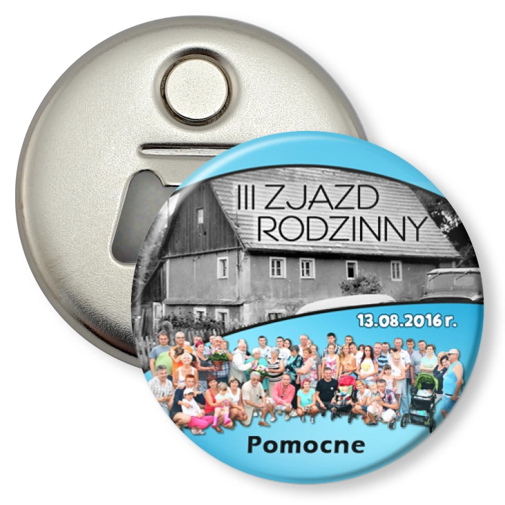 przypinka otwieracz-magnes III ZJAZD RODZINNY