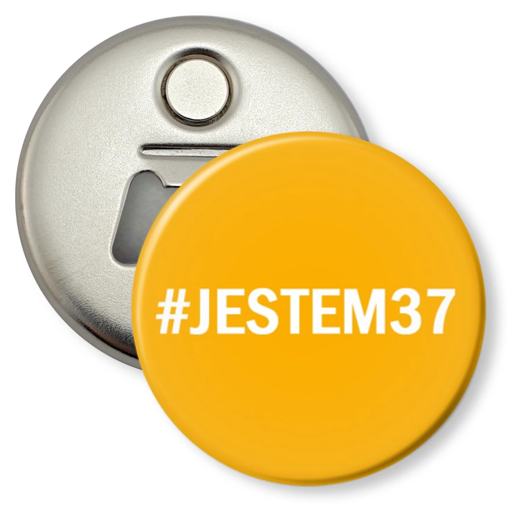 przypinka otwieracz-magnes #jestem37