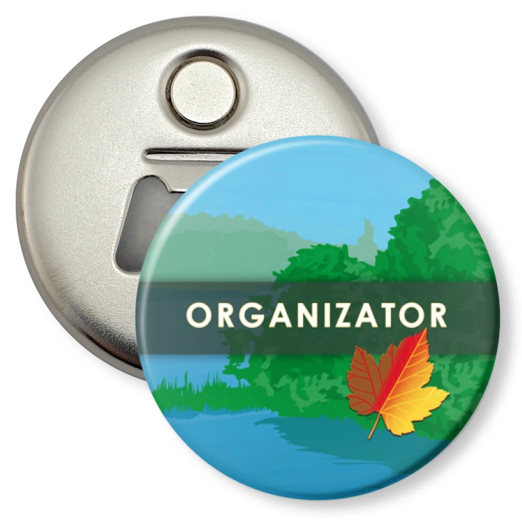 przypinka otwieracz-magnes Organizator