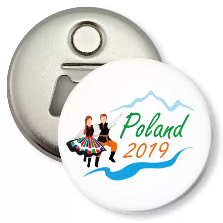 przypinka otwieracz-magnes Poland 2019