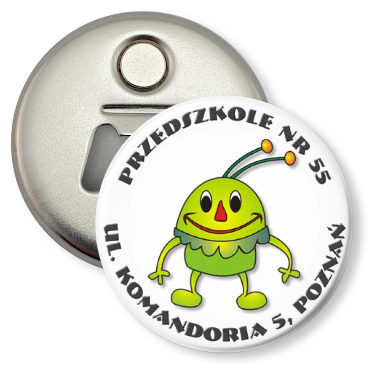 przypinka otwieracz-magnes Przedszkole nr 55