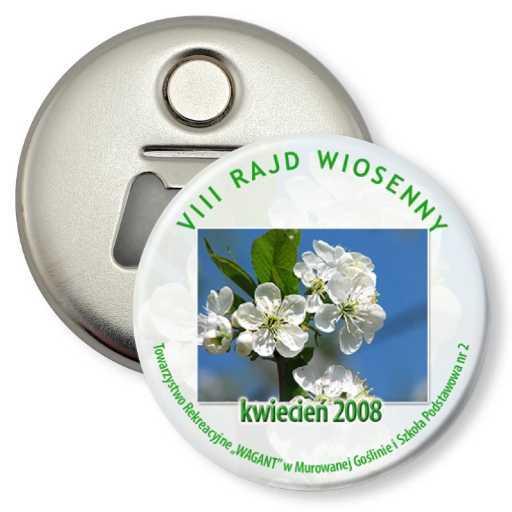 przypinka otwieracz-magnes Rajd Wiosenny