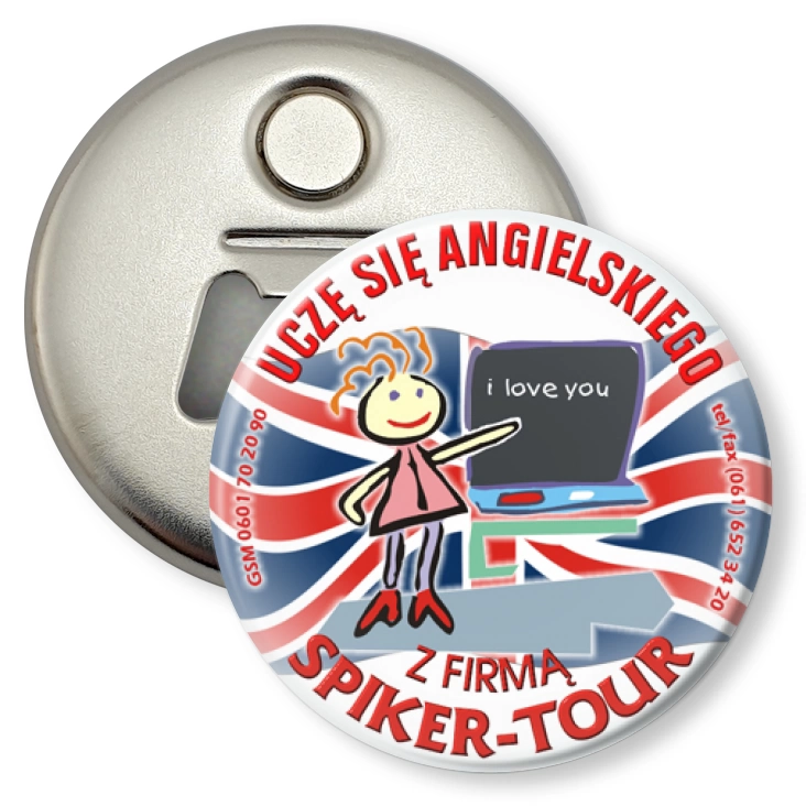 przypinka otwieracz-magnes Spiker-Tour