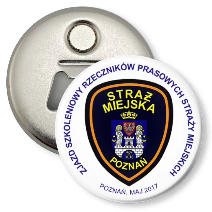 przypinka otwieracz-magnes Straż Miejska Poznań - zjazd szkoleniowy