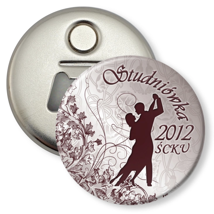 przypinka otwieracz-magnes Studniówka 2012 - ŚCKU