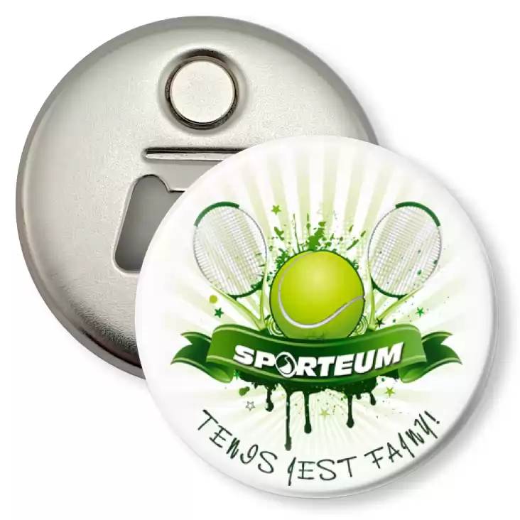 przypinka otwieracz-magnes Tenis