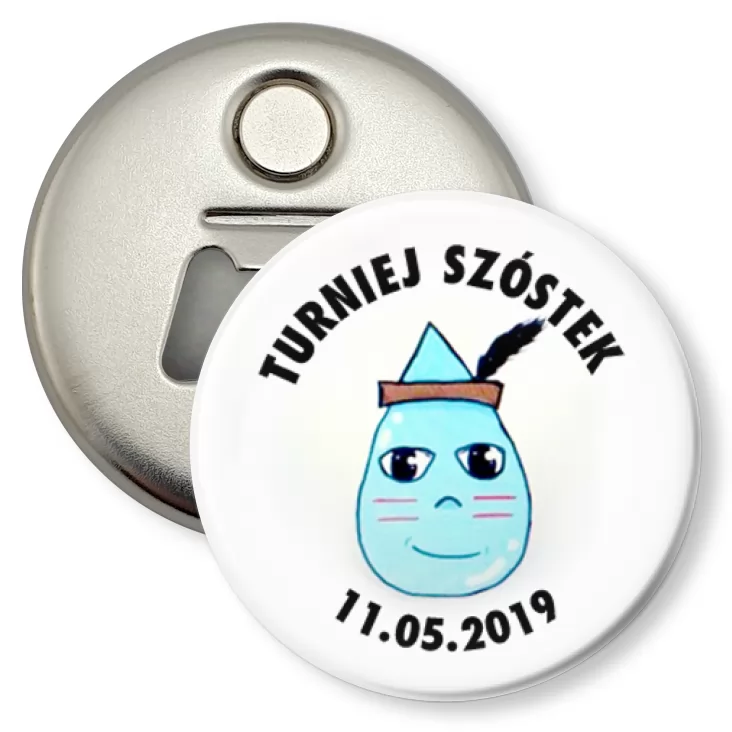 przypinka otwieracz-magnes Turniej szóstek