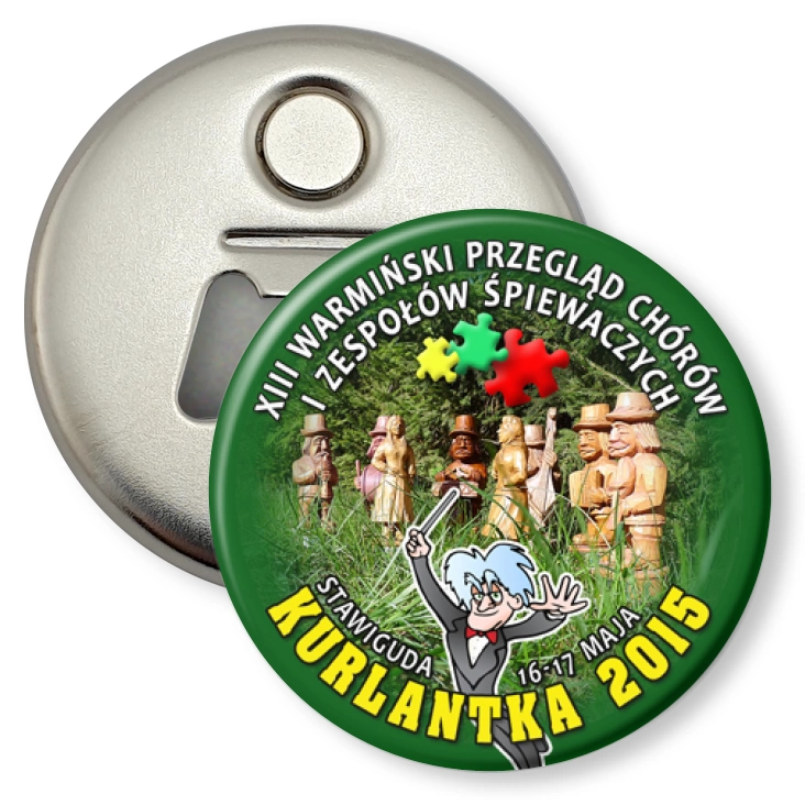 przypinka otwieracz-magnes XIII Warmiński Przegląd Chórów i Zespołów Śpiewaczych