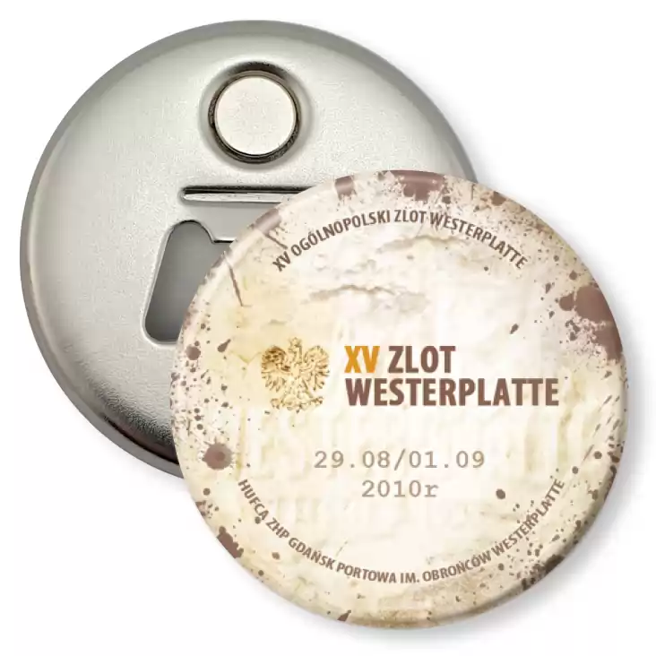 przypinka otwieracz-magnes XV Zlot Westerplatte