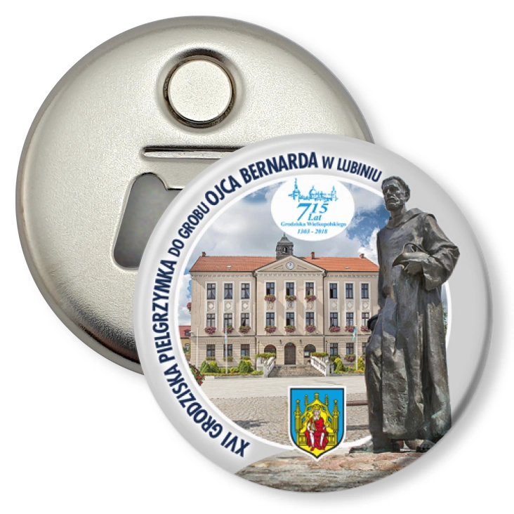 przypinka otwieracz-magnes XVI Pielgrzymka do Grobu Ojca Bernarda