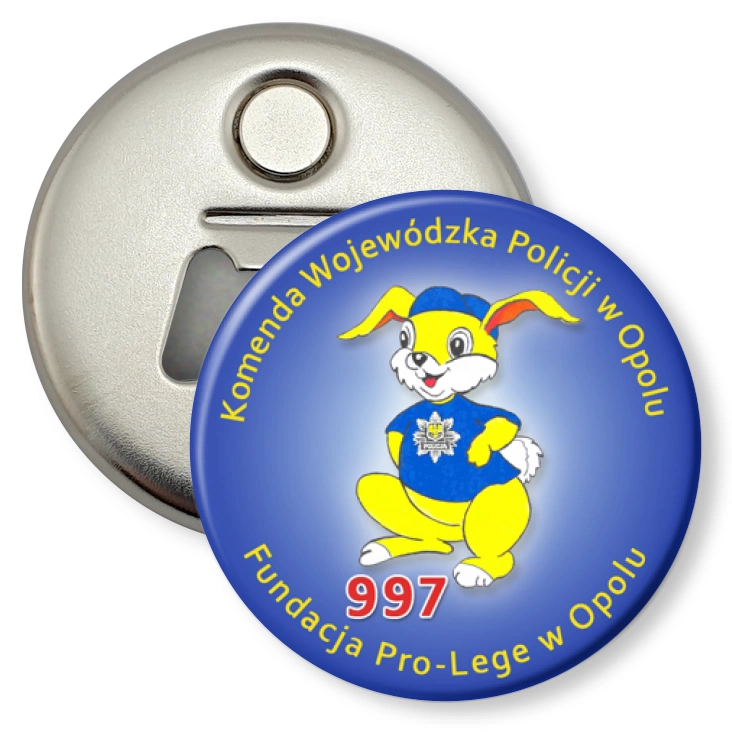przypinka otwieracz-magnes Policuś