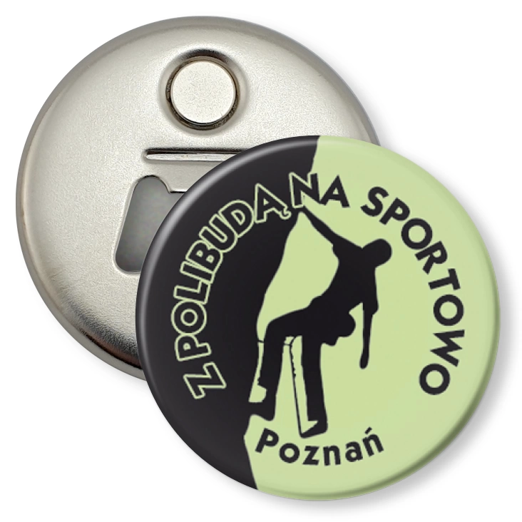 przypinka otwieracz-magnes Politechnika Poznańska - Wspinaczka