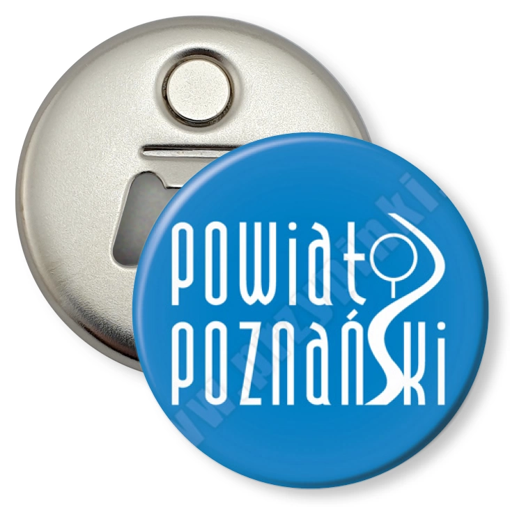 przypinka otwieracz-magnes Powiat Poznański