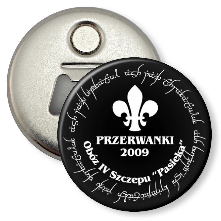 przypinka otwieracz-magnes Przerwanki 2009