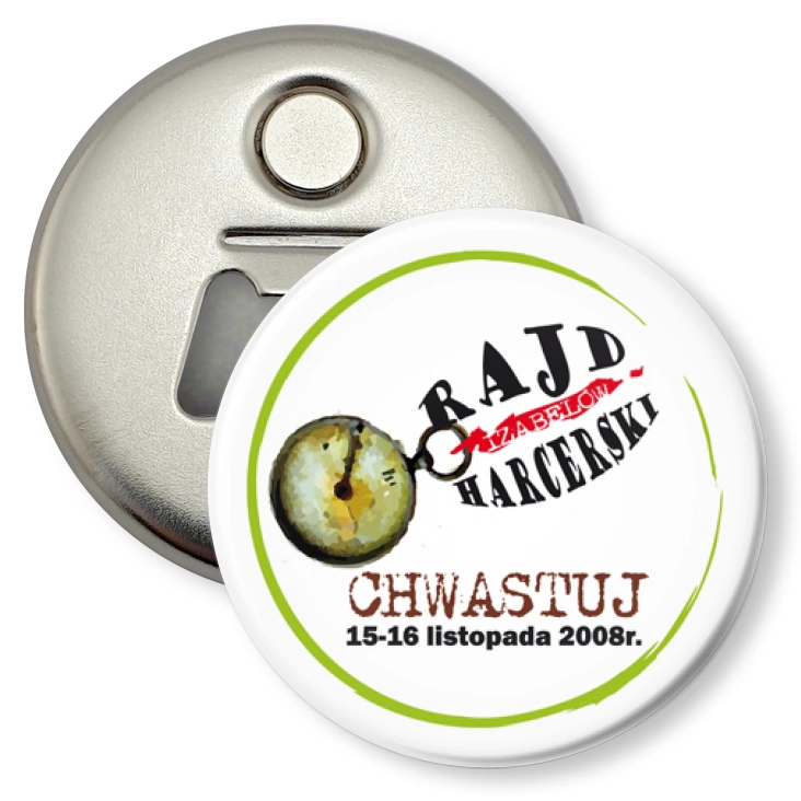 przypinka otwieracz-magnes Chwastuj