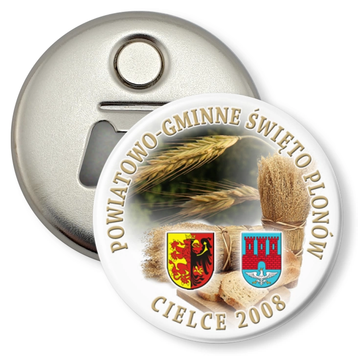 przypinka otwieracz-magnes Dożynki Warta