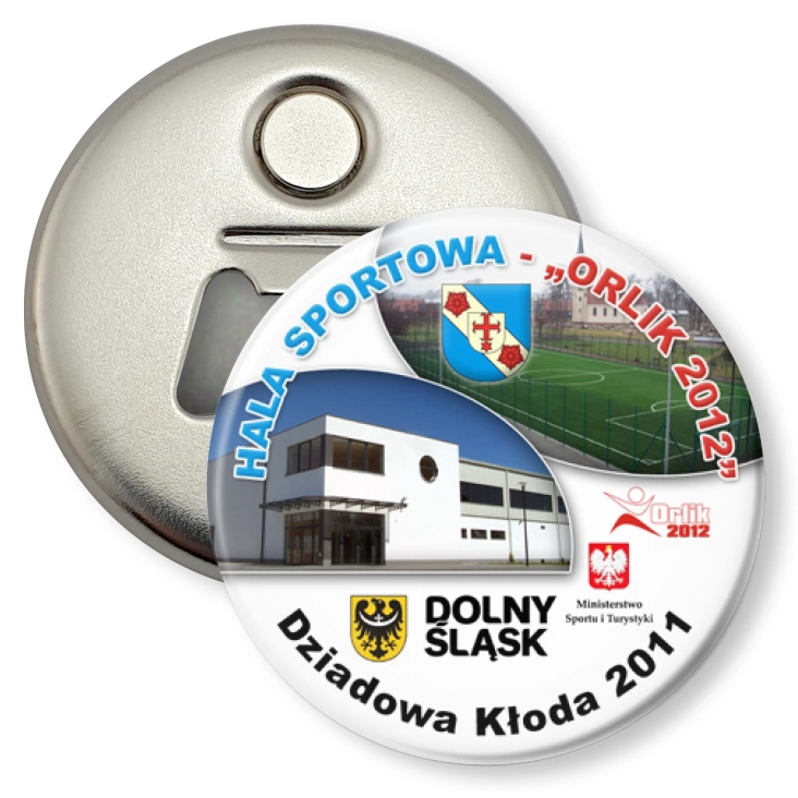 przypinka otwieracz-magnes Dziadowa Kłoda 2011