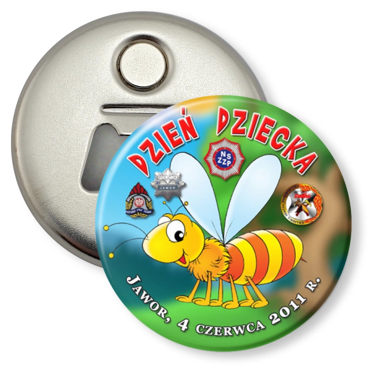 przypinka otwieracz-magnes Dzień Dziecka 2011
